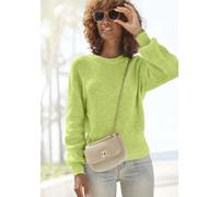 Strickpullover LASCANA Gr. 32/34, grün (limone meliert) Damen Pullover (54913220-32) limone meliert