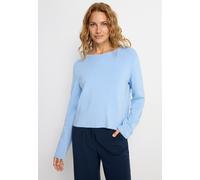 Strickpullover LASCANA, Damen, Gr. 44/46, himmelblau, Feinstrick, Obermaterial: 70% Viskose, 30% Polyamid, unifarben, figurumspielend taillenbedeckt, Rundhals, Pullover Strickpullover (42761910-44) hi