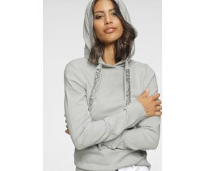 Strickpullover LAURA SCOTT, Damen, Gr. 34, grau (grau, melange), Strick, Obermaterial: 50% Viskose, 28% Polyester, 22% Polyamid, Glitzerstreifen, unifarben, figurbetont hüftbedeckend, ohne Ausschnitt,