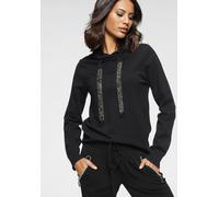 Strickpullover LAURA SCOTT, Damen, Gr. 34, schwarz, Strick, Obermaterial: 50% Viskose, 28% Polyester, 22% Polyamid, Glitzerstreifen, unifarben, figurbetont hüftbedeckend, ohne Ausschnitt, Bündchen, Pu