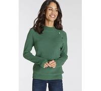 Strickpullover LAURA SCOTT, Damen, Gr. 42, grün (dunkelgrün), Strick, Obermaterial: 50% Viskose, 28% Polyester, 22% Polyamid, unifarben, lässig geschnitten hüftlang, Rundhals, Raglanärmel, Pullover St