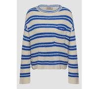 Strickpullover LECOMTE "Pullover", Damen, Gr. 46, hellblau, 46%Polyacryl, 30%Polyamid, 10%Alpaka, 10%Wolle, 4%Elasthan, geringelt, gerader Abschluss, Pullover Strickpullover (97164429-46) hellblau