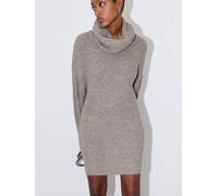 Strickpullover LEGER "Juna, LeGer by Lena Gercke", Damen, Gr. 42, beige (braun melange), Strick, Obermaterial: 56% Polyacryl, 44% Polyamid, unifarben, loose fit ca. Mitte Oberschenkel, Rundhals, einge