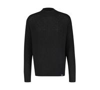Strickpullover LERROS "Cable-Strickpullover mit Turtleneck", Herren, Gr. XL, schwarz, 88% Schurwolle, 12% Kaschmir, Rundhals, Pullover Strickpullover (26289924-XL) schwarz