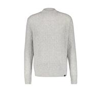 Strickpullover LERROS "Cable-Strickpullover mit Turtleneck", Herren, Gr. XXL, weiß (broken weiß melange), 88% Schurwolle, 12% Kaschmir, Rundhals, Pullover Strickpullover (71665742-XXL) broken weiß mel