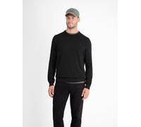 Strickpullover LERROS "Crewneck Strickpullover", Herren, Gr. XL, schwarz, 100% Baumwolle, Pullover Strickpullover, Weicher Strick-Pullover, Rundhalsausschnitt, lange Ärmel, pflegeleicht (65794151-XL) 