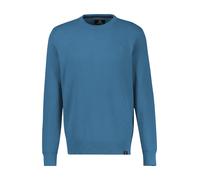 Strickpullover LERROS, Herren, Gr. XL, swedish blau, Strick, Obermaterial: 100% Baumwolle, unifarben, regular fit normal, Rundhals, Rippbündchen, Pullover, mit Logo Stickerei (60836715-XL) swedish bla