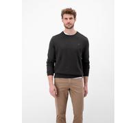 Strickpullover LERROS "LERROS Herren Basic Strickpullover", Damen, Gr. 3XL, schwarz, 100% Baumwolle, Rundhals, Pullover Strickpullover (59400321-XXXL) schwarz