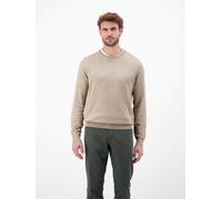 Strickpullover LERROS "Herren Basic Strickpullover", Herren, Gr. M, tender beige melange, 100% Baumwolle, Rundhals, Pullover Strickpullover (45121159-M)