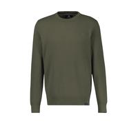 Strickpullover LERROS, Herren, Gr. M, nordic olive, Strick, Obermaterial: 100% Baumwolle, unifarben, regular fit normal, Rundhals, Rippbündchen, Pullover Strickpullover, mit Logo Stickerei (61613220-M