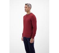 Strickpullover LERROS, Herren, Gr. XL, maple rot, Strick, Obermaterial: 100% Baumwolle, unifarben, regular fit normal, Rundhals, Rippbündchen, Pullover, mit Logo Stickerei (49807867-XL) maple rot
