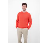 Strickpullover LERROS, Herren, Gr. XL, vivid rot, Strick, Obermaterial: 100% Baumwolle, unifarben, normal hüftbedeckend, Rundhals, Bündchen, Pullover Strickpullover, mit Logo-Stickerei und aus reiner