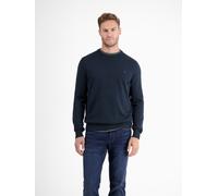 Strickpullover LERROS "LERROS Crewneck Strickpullover" Gr. M, blau (classic navy) Herren Pullover (77737062-M) classic navy