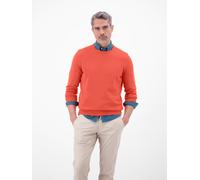 Strickpullover LERROS "Herren Strickpullover aus Baumwolle mit Crewneck Ausschnitt", Herren, Gr. M, orange (vivid rot), 100% Baumwolle, Pullover Strickpullover, Weicher Strick-Pullover, Rundhalsaussch