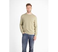 Strickpullover LERROS "Herren Strickpullover aus Baumwolle mit Crewneck Ausschnitt", Herren, Gr. XL, beige (tender beige melange), 100% Baumwolle, Pullover Strickpullover, Weicher Strick-Pullover, Run