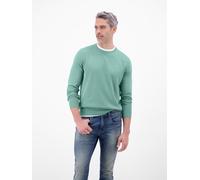 Strickpullover LERROS "Herren Strickpullover aus Baumwolle mit Crewneck Ausschnitt", Herren, Gr. XL, fjord blau, 100% Baumwolle, Pullover Strickpullover, Weicher Strick-Pullover, Rundhalsausschnitt, l