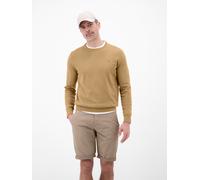 LERROS Nachhaltiger Crewneck-Strickpullover mit Logo - Light Coffee XXL