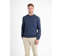 Strickpullover LERROS "Herren Strickpullover aus Baumwolle mit Crewneck Ausschnitt", Herren, Gr. XXL, blau (storm blau), 100% Baumwolle, Pullover Strickpullover, Weicher Strick-Pullover, Rundhalsaussc
