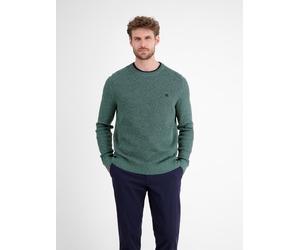 Strickpullover LERROS "Herren Strickpullover in Strukturqualität", Damen, Gr. 3XL, blau (fjord blau), 100% Baumwolle, Rundhals, Pullover Strickpullover (27544060-XXXL) fjord blau