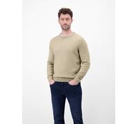Strickpullover LERROS, Herren, Gr. 3XL, tender beige melange, Strick, Obermaterial: 100% Baumwolle, meliert, regular fit normal, Rundhals, Rippbündchen, Pullover, mit Logo Stickerei (86232155-XXXL) te
