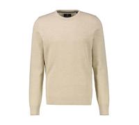 Strickpullover LERROS "Leichter Herren Strickpullover", Herren, Gr. 5XL, tender beige melange, 100% Baumwolle, Rundhals, Pullover Strickpullover (91495867-5XL) tender beige melange