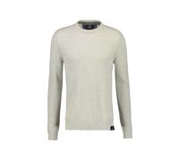 Strickpullover LERROS "LERROS Basic Strickpullover", Herren, Gr. XL, weiß (sanftes weiß), Obermaterial: 100% Baumwolle, Pullover Strickpullover (67986136-XL) sanftes weiß