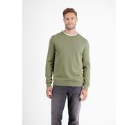 Strickpullover LERROS "LERROS Crewneck Strickpullover" Gr. XXXL, grün (gentle reed), Herren, 100% Baumwolle, Pullover (55495402-XXXL) gentle reed