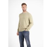 Strickpullover LERROS "LERROS Crewneck Strickpullover", Herren, Gr. M, beige (tender beige melange), 100% Baumwolle, Pullover Strickpullover, Weicher Strick-Pullover, Rundhalsausschnitt, lange Ärmel,