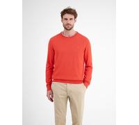 Strickpullover LERROS "LERROS Herren Basic Strickpullover", Herren, Gr. XL, rot (scandinavian rot melange), 100% Baumwolle, Rundhals, Pullover Strickpullover (90881545-XL) scandinavian rot melange