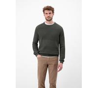 Strickpullover LERROS "LERROS Herren Strickpullover", Damen, Gr. XXL, chilled olive, 100% Baumwolle, Rundhals, Pullover Strickpullover (61356215-XXL) chilled olive