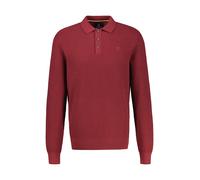 Strickpullover LERROS "LERROS Langarmpoloshirt, gestrickt" Gr. 3XL, rot (deep garnet red) Herren Pullover (25789406-XXXL) deep garnet red