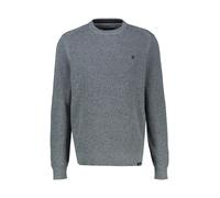 Strickpullover LERROS "Stilvoller Strickpullover mit bequemem Rundhalsauschnitt", Herren, Gr. XL, misty blau, 100% Baumwolle, Rundhals, Pullover Strickpullover (93296442-XL) misty blau