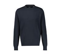 Strickpullover LERROS "Strickpullover aus Baumwolle in 2-Tone-Optik, große Größen", Herren, Gr. 3XL, classic navy, 100% Baumwolle, Rundhals, Pullover Strickpullover (98075009-XXXL) classic navy