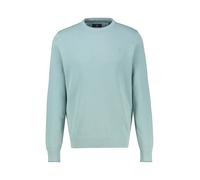Strickpullover LERROS "Strickpullover aus Baumwolle in 2-Tone-Optik, große Größen", Herren, Gr. 3XL, misty blau, 100% Baumwolle, Rundhals, Pullover Strickpullover (89042109-XXXL) misty blau
