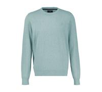 Strickpullover LERROS "Strickpullover aus reiner Baumwolle in großen Größen", Herren, Gr. 3XL, misty blau, 100% Baumwolle, Rundhals, Pullover Strickpullover (47878353-XXXL) misty blau