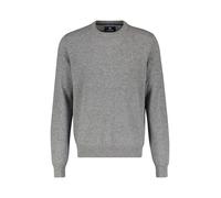 Strickpullover LERROS "Strickpullover in weicher Schurwollqualität mit Kaschmiranteil", Herren, Gr. 3XL, grau (platinum grau melange), 88% Schurwolle, 12% Kaschmir, Rundhals, Pullover Strickpullover (