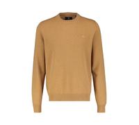 Strickpullover LERROS "Strickpullover in weicher Schurwollqualität mit Kaschmiranteil", Herren, Gr. XXL, beige (bold camel), 88% Schurwolle, 12% Kaschmir, Rundhals, Pullover Strickpullover (42133264-X