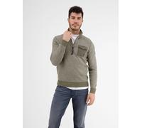 Strickpullover LERROS "Stricktroyer in kerniger Optik", Herren, Gr. S, grün (aged olive), 100% Baumwolle, Pullover Strickpullover (23155463-S)