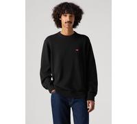 Strickpullover LEVI'S "CLASSIC HM SWEATER", Herren, Gr. S, schwarz (meteorite), Strick, Obermaterial: 100% Baumwolle, bestickt, unifarben, regular fit hüftbedeckend, Rundhals, Flachstrickbündchen, Pul