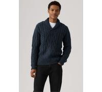 Strickpullover LEVI'S, Herren, Gr. S, blau (schwarz night navy heat), Strick, Obermaterial: 64% Polyacryl, 30% Polyamid, 6% Wolle, regular fit normal, ohne Ausschnitt, Rippbündchen, Pullover Strickpul