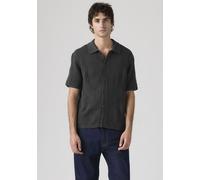 Strickpullover LEVI'S "SWEATER CAMP SHIRT", Herren, Gr. S, schwarz phantom, Strick, Obermaterial: 100% Baumwolle, regular fit normal, ohne Ausschnitt, Rippbündchen, Pullover Strickpullover, mit Strick