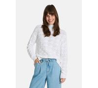 Strickpullover LIEBLINGSSTÜCK "ColineL", Damen, Gr. 44, sanftes weiß, Strick, Obermaterial: 60% Baumwolle, 40% Polyacryl, unifarben, normal, Rundhals, Rippstrickbündchen, Pullover Strickpullover, mit 