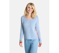 Strickpullover LIEBLINGSSTÜCK "MaraL", Damen, Gr. 34, 432, skyway, 38% Viskose, 47% Wolle, 10% Polyamid, 5% Kaschmir, normal, V-Ausschnitt, Pullover Strickpullover, mit Kaschmir, Wolle und Viskose (76