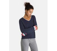 Strickpullover LIEBLINGSSTÜCK "MaraL", Damen, Gr. 36, 490, navy, 38% Viskose, 47% Wolle, 10% Polyamid, 5% Kaschmir, normal, V-Ausschnitt, Pullover Strickpullover, mit Kaschmir, Wolle und Viskose (5068