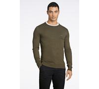 Lindbergh Strickpullover mit gerippten Abschlüssen in Oliv, Größe XL