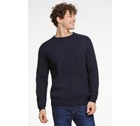 Strickpullover LINDBERGH "Lindbergh Strickpullover", Herren, Gr. M, blau (navy), Obermaterial: 80% Lammwolle, 20% Nylon, Rundhals, Pullover (98509140-M) navy