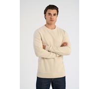 Strickpullover LINDBERGH, Herren, Gr. XL, lt stone, Strick, Obermaterial: 100% Baumwolle, unifarben, normal hüftbedeckend, Rundhals, Flachstrickbündchen, Pullover Strickpullover, mit Rundhals und aus