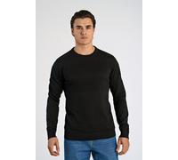 Strickpullover LINDBERGH, Herren, Gr. XL, schwarz, Strick, Obermaterial: 100% Baumwolle, unifarben, normal hüftbedeckend, Rundhals, Flachstrickbündchen, Pullover Strickpullover, mit Struktur (38788714