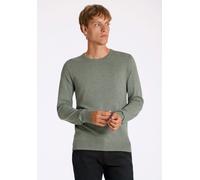 Strickpullover LINDBERGH, Herren, Gr. XXL, jade grün, Strick, Obermaterial: 80% Viskose, 20% Polyamid, bestickt, unifarben, slim fit hüftbedeckend, Rundhals, Bündchen, Pullover Strickpullover, mit Log