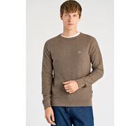 Strickpullover LINDBERGH "Lindbergh Strickpullover", Damen, Gr. 3XL, dk sand mel, Obermaterial: 100% Baumwolle, Rundhals, Pullover Strickpullover (30843918-XXXL) dk sand mel